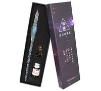 Gullor Glass Dip Pen, Rainbow Crystal Pen with Colorful Calligraphy Ink (Multicolor(Style D))