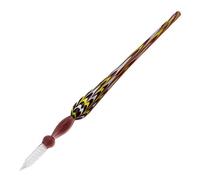 Gullor Glass Dip Pen Vintage Handmade Glass Signature Pen Crystal Dip Sign Pen Gift Pen, Purple