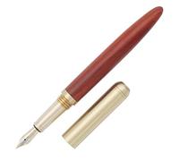 Gullor Handcrafted Rosewood Fountain Pen, Smooth and Easy Writing for Signature, Medium Nib, Red Wood