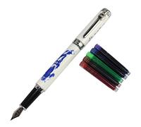 Gullor Jinhao 950 Blue and White Porcelain Horse with Gift Box and Ink cartridges
