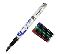 Gullor Jinhao 950 Blue and White Porcelain Lotus with Gift Box and Ink cartridges