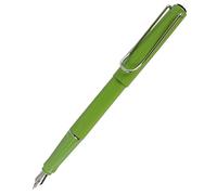 Gullor Jinhao Metal Fountain Pen 599, U Type Silver Trim, Green