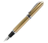 Gullor Jinhao X750 Fountain Pen Stainless Steel Medium 18KGP Nib - Gold
