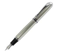 Gullor Jinhao X750 Fountain Pen Stainless Steel Medium 18KGP Nib - Silver