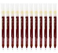 Gullor Liquid Ink Rollerball Pens, 0.5mm Fine Tip Quick-Drying Pens for Writing, Notetaking and Drawing, Red Ink, 24 Pieces