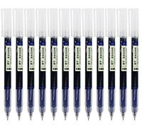 Gullor Liquid Ink Rollerball Pens, 0.5mm Fine Tip Quick-Drying Pens for Writing, Notetaking and Drawing, Blue Ink, 12 Pieces