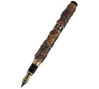 Gullor Noble Double Dragon Medium Nib 18kgp Heavy Fountain Pen - Copper