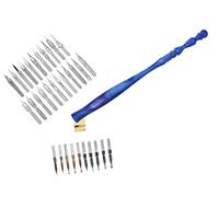 Gullor Oblique Calligraphy Dip Pen Nib Holder, Removable Nib Pen Handle Stand with 33 Nibs, Blue
