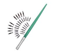Gullor Resin Dip Pen Handcrafted Calligraphy Set with 33 Nibs for Art, Signatures, Drawing, Caligraphy Kits for Beginners (Green)