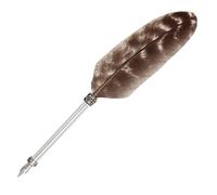 Gullor Vintage Feather Quill Pen, Nuture Feather Dip Pen with Gift Box, Brown 2