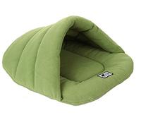 Gullor Winter Warm Comfortable Pet Dog Cat Rabbit Cushion Half Covered Bed Sleeping Bag - Green (XS)