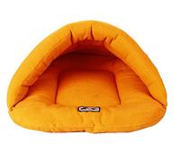 Gullor Winter Warm Comfortable Pet Dog Cat Rabbit Cushion Half Covered Bed Sleeping Bag - Orange (S)