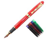 Gullor X450 Deep Blue and Gold Twist Fountain Pen rouge stylo plume ensemble