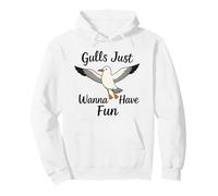 Gulls Just Wanna Have Fun Seagulls Women Girls Pullover Hoodie