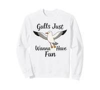 Gulls Just Wanna Have Fun Seagulls Women Girls Sweatshirt