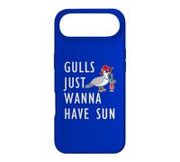 Gulls Just Wanna Have Sun Cartoon Seagull Beach Pun Case for iPhone Air