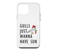 Gulls Just Wanna Have Sun Cartoon Seagull Beach Theme Case for iPhone 12 mini