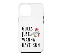 Gulls Just Wanna Have Sun Cartoon Seagull Beach Theme Case for iPhone 12 Pro Max