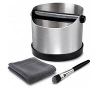 GullSkies Coffee Knock Box with Brush, Cloth and Stainless Steel Bin