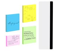 GullSkies Coloured Sticky Notes with Monitor Memo Board, Self-Stick Notes 76mm×76mm, Pastel Sticky Notes yellow, green, blue, pink, 100 sheets/pad, Super Sticky Memo Pads for to-do lists and reminders