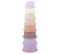 guloeuo Rabbit Stacking Cups, 8Pcs Safe Reusable Stacking Cups For Small Animal Toys For Hiding Food And Playtime Fun | PP Stackable Bunny Toys, Multi-Coloured And Various Sizes