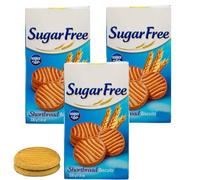 Gulon Sugar Free Shortbread Cookiies 330g - Classic Buttery-Style Cookies with No Added Sugar for Guilt-Free Indulgence (3 x Cookies)