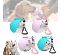 GulpUp The 2-in-1 Dog Water Bottle & Bowl, Portable Leak-Proof Puppy Travel Flask with Foldable Silicon Dispenser, Lightweight Walking Accessory for Outdoor Trips (4PCS)