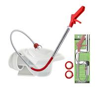 gulrear 51'' Toilet Auger Grabber Tool, Flexible Grabber Unclogging Tool, Four Jaw Pickup, Stainless Steel Telescoping Pole, Toilet Snake for Grabbing Objects Blocked in Toilet Pipes/Drains