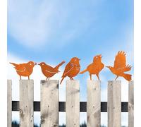 GULURUKIO Rusty Bird Silhouette with Rusty Patina Birds Decoration Lifelike Metal Birds Garden Ornaments Silhouette Simulation Bird Figurine Rustic Outdoor Patio Yard Adornment