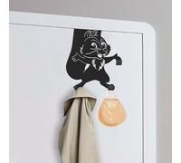 GULURUKIO Squirrel Over The Door Hangers, Strong Metal Hooks, No-Tools Compact Design Rust-Free Black Coating Over The Door Hanger Hooks Squirrel Stuff for Home Office Storage