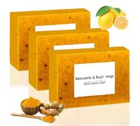 guluxly Lemon Scented Soap, Turmeric and Kojico, Lemon Soap, Turmeric Soap for Face and Body, for All Skin Types
