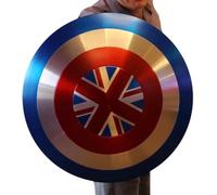 Gulvintilabcal Captain Carter Shield - Metal Prop Replica - Peggy Carter Shield What If? - Steel & Leather - 22 Inch - Cosplay & Roleplay