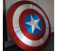 Gulvintilabcal Metal Captain America Shield Replica, 22 Inch, Adjustable, Steel, Leather, Shield