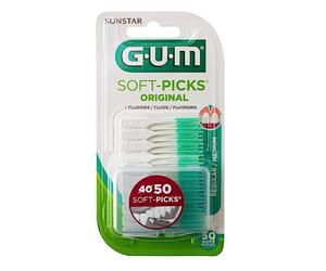 Gum 158155 Soft Picks Original Brushes, Regular, Pack of 50