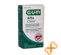GUM AFTA CLEAR Spray Mouth Wounds Effective Relief Multidirectional Pump 15 ml