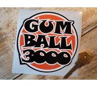 Gum Ball 3000 Orange, Black & White Sticker Gulf Oil Sticker Sticker Decal 102mm