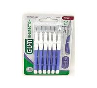 GUM BI-Direction ISO 0 Interdental Brush for Rear Tooth Cleaning, Dia. 0.6 mm, Pack of 6