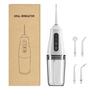 Gum Care Water Flosser with Periodontal Nozzle - 3 Mode Cordless Teeth Whitener, 230ml IPX6 Waterproof for Sensitive Gums & Braces (White Travel Set)