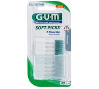 GUM Extra Large Metal Free Brushes, 40 Soft Latex-free Rubber Bristles Toothbrush Pack