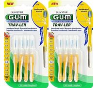 GUM Interdental Brush 1.3 mm - Pack of 2, Yellow, Manual, Not Powered, Toothbrush