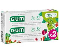 GUM Kids Toothpaste Fluoride for Ages 3+ - Pack of 2 x 50 ml