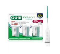GUM Original Softpicks, 3 Convenient Travel Cases, 270 Soft Picks