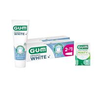 GUM Original White Toothpaste, Restores the Original White of the Teeth, Fluoride and Isomalt Protect the Enamel, 2 x 75 ml (with 1 Free Sample)