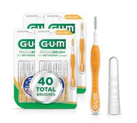 GUM Proxabrush Go-Betweens - Ultra Tight, Interdental Brushes for Tight Teeth, Dental Picks for Plaque Removal, Safe for Braces & Dental Devices, 10ct (4Pk)
