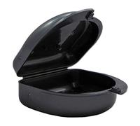 Gum Shield Case - Mouth Guard Gumshield Box for Ortho Retainers, Sports Dental Appliances, Dentures & More (Dark Grey)