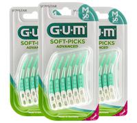 GUM Soft-Picks Advanced Pack of 30 with Travel Case Regular
