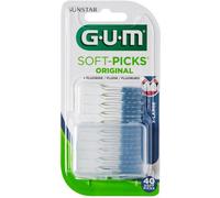 GUM Extra Large Metal Free Brushes, 40 Soft Latex-free Rubber Bristles Toothbrush Pack