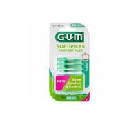 GUM Soft-Picks Brush Comfort Flex Cool Mint Medium, 80 Count, Green, Manual, Toothbrush