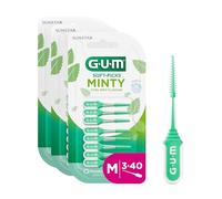 GUM Soft-Picks Comfort Flex Interdental Cleaners | Cleaning Between Teeth and Plaque Removal | Wide Grip and Flexible Neck Mint (M - [3x40])