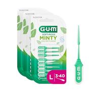 GUM Soft-Picks Comfort Flex Mint Interdental Cleaners | Refreshing Mint Flavour | Teeth Cleaning and Plaque Removal (L - [3x40])